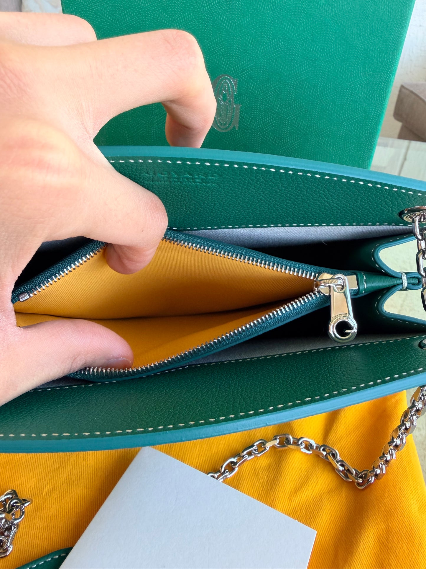 Structured Rouette Chain Shoulder Bag Coated Canvas Mini