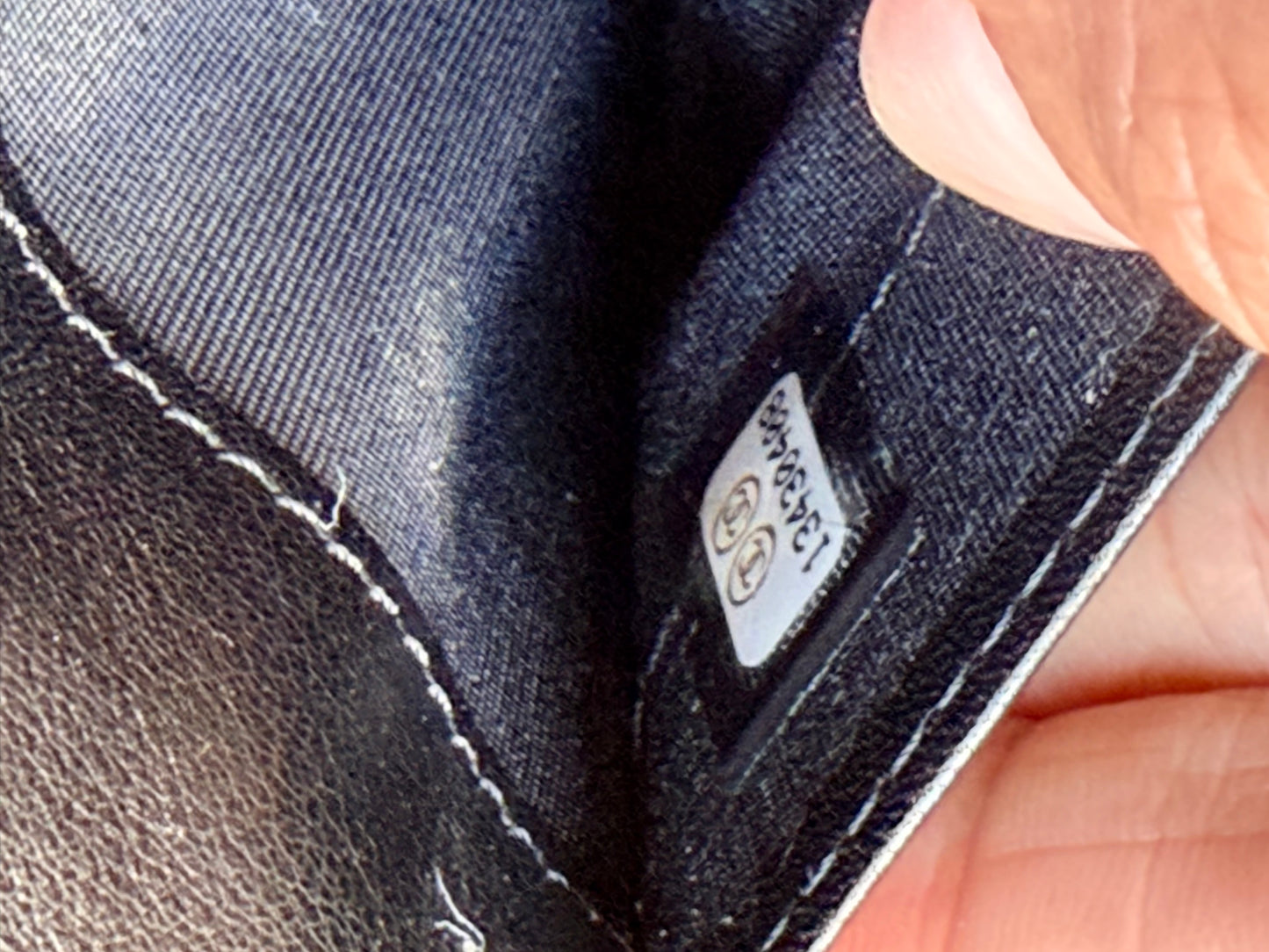 Vintage black caviar leather Chanel wallet