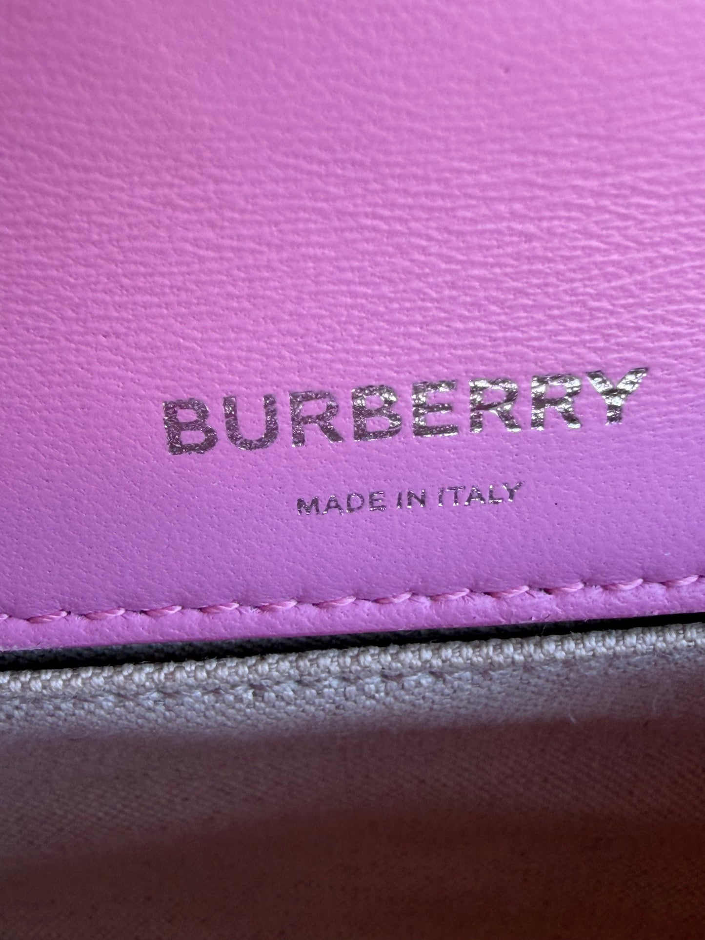 Burberry Pink Lola Quilted Leather