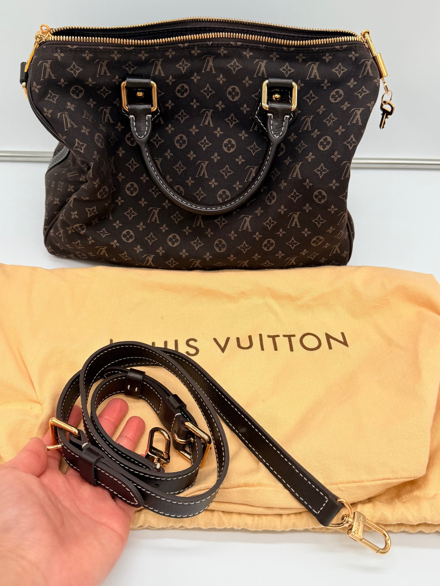 Louis Vuitton Mini Lin Speedy 30 Bandouliere