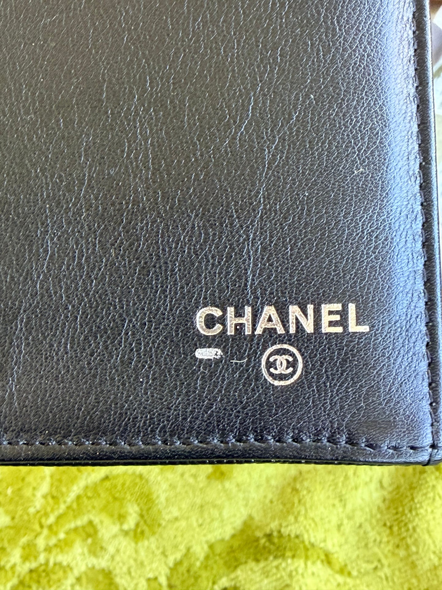 Vintage black caviar leather Chanel wallet