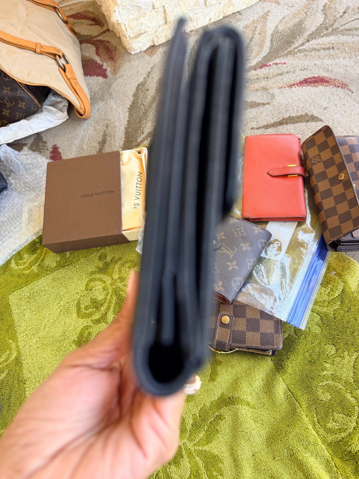 Vintage black caviar leather Chanel wallet
