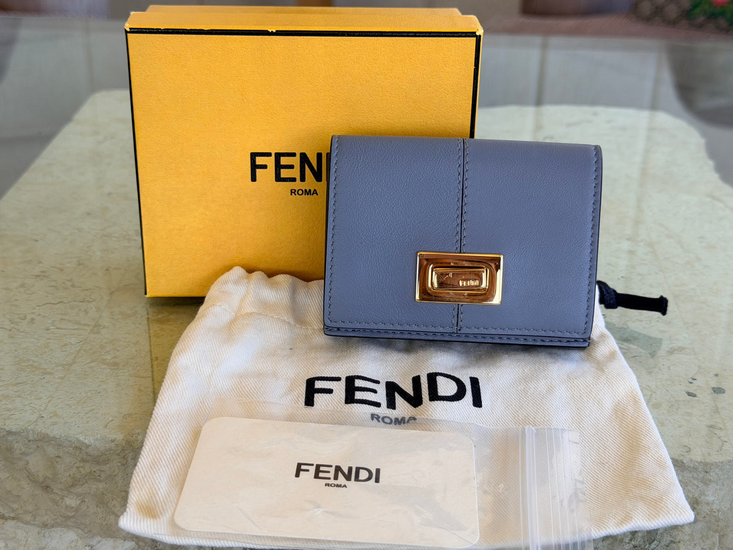 Fendi Peekaboo Micro Trifold Wallet
