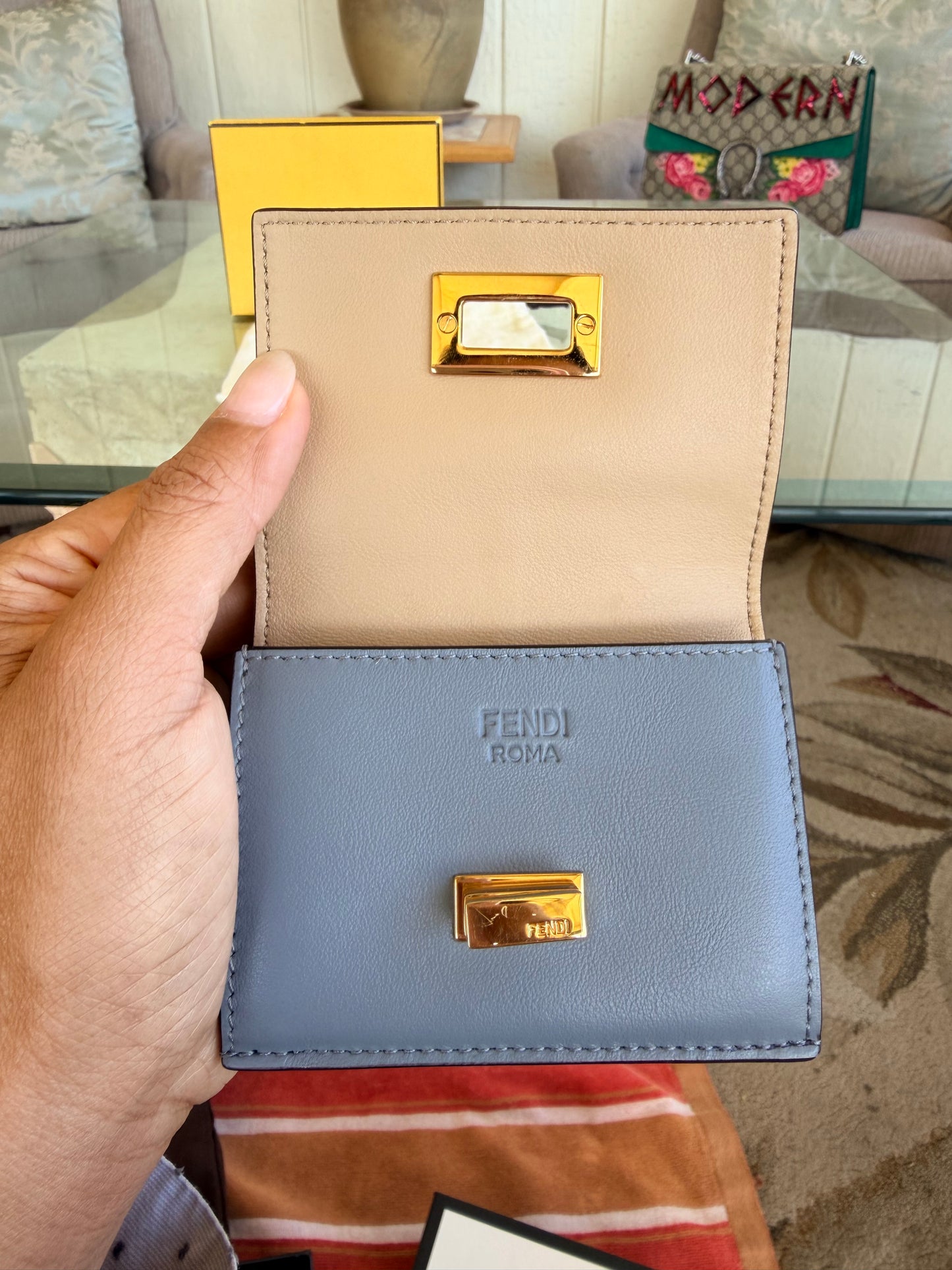 Fendi Peekaboo Micro Trifold Wallet