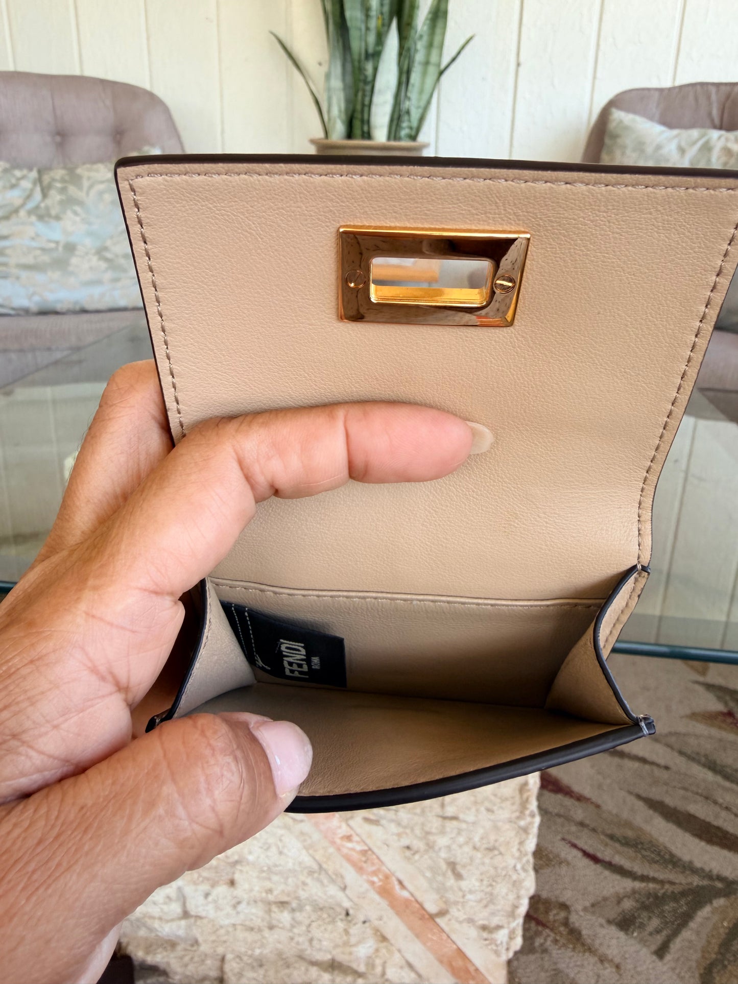 Fendi Peekaboo Micro Trifold Wallet