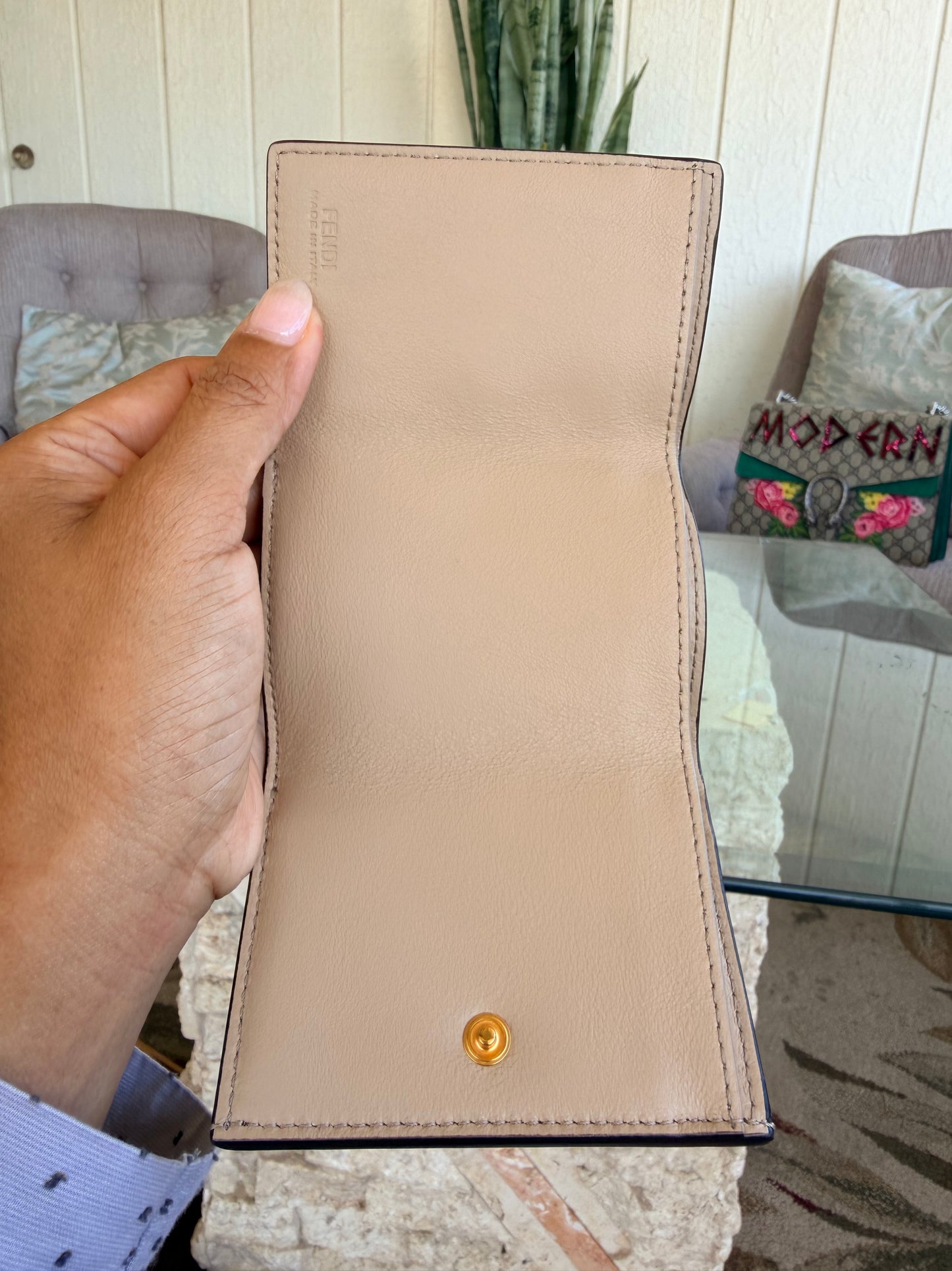 Fendi Peekaboo Micro Trifold Wallet
