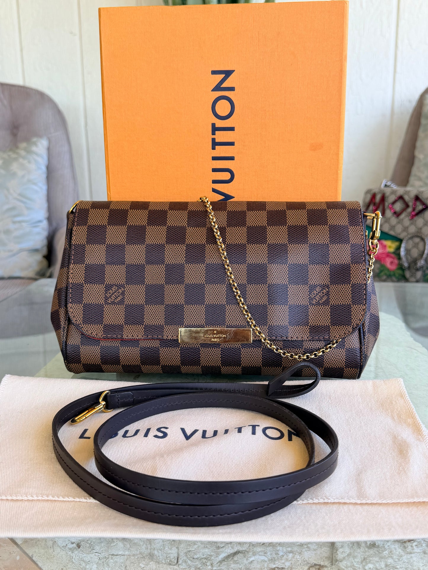 Louis Vuitton Damier Ebene Favorite MM