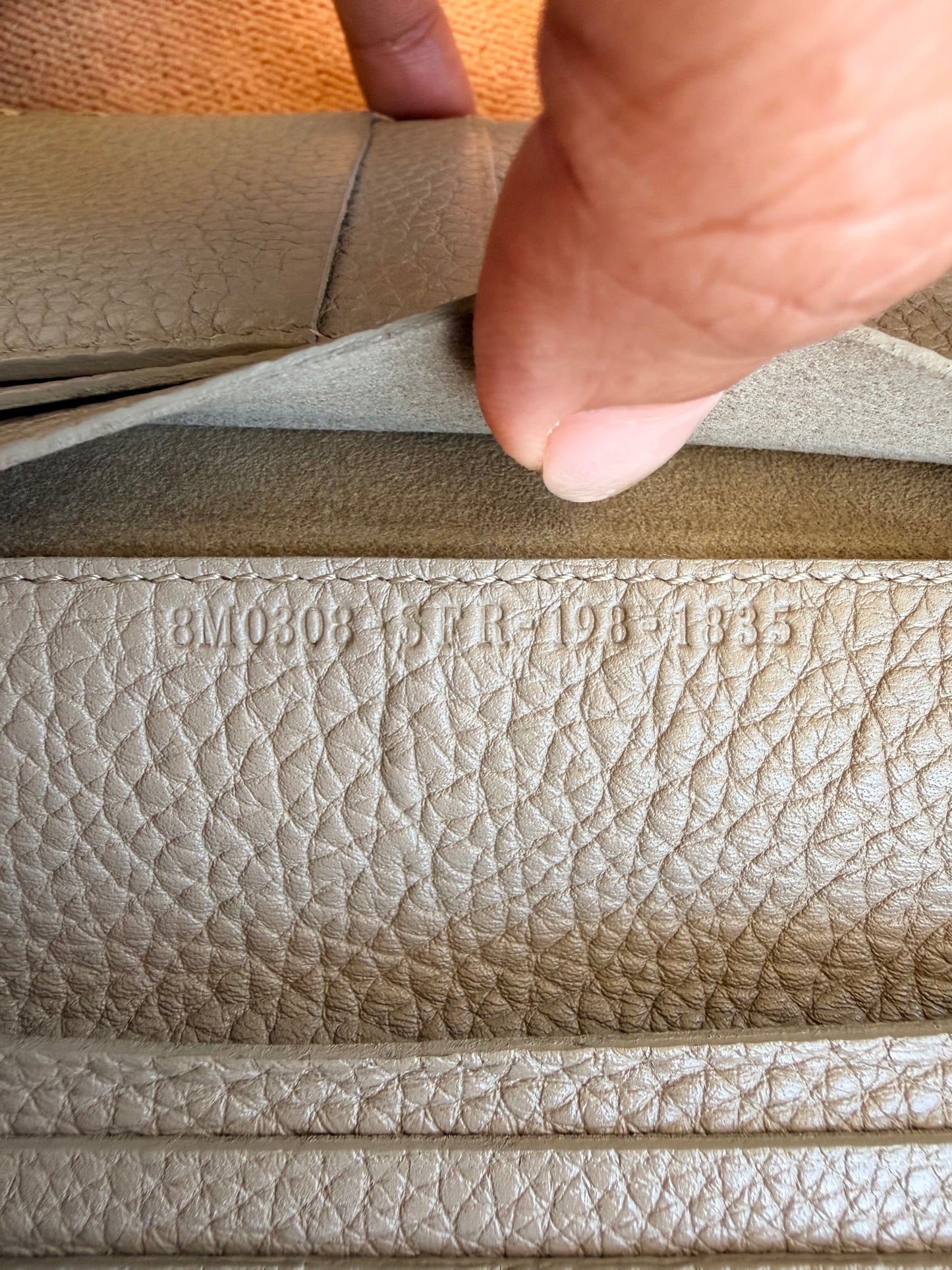 Fendi Selleria Peekaboo long wallet in Grey