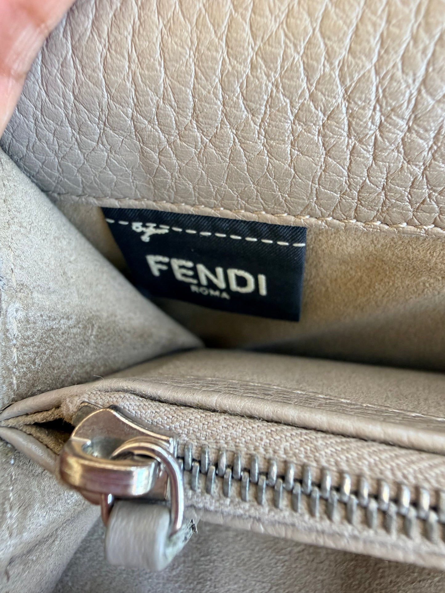 Fendi Selleria Peekaboo long wallet in Grey