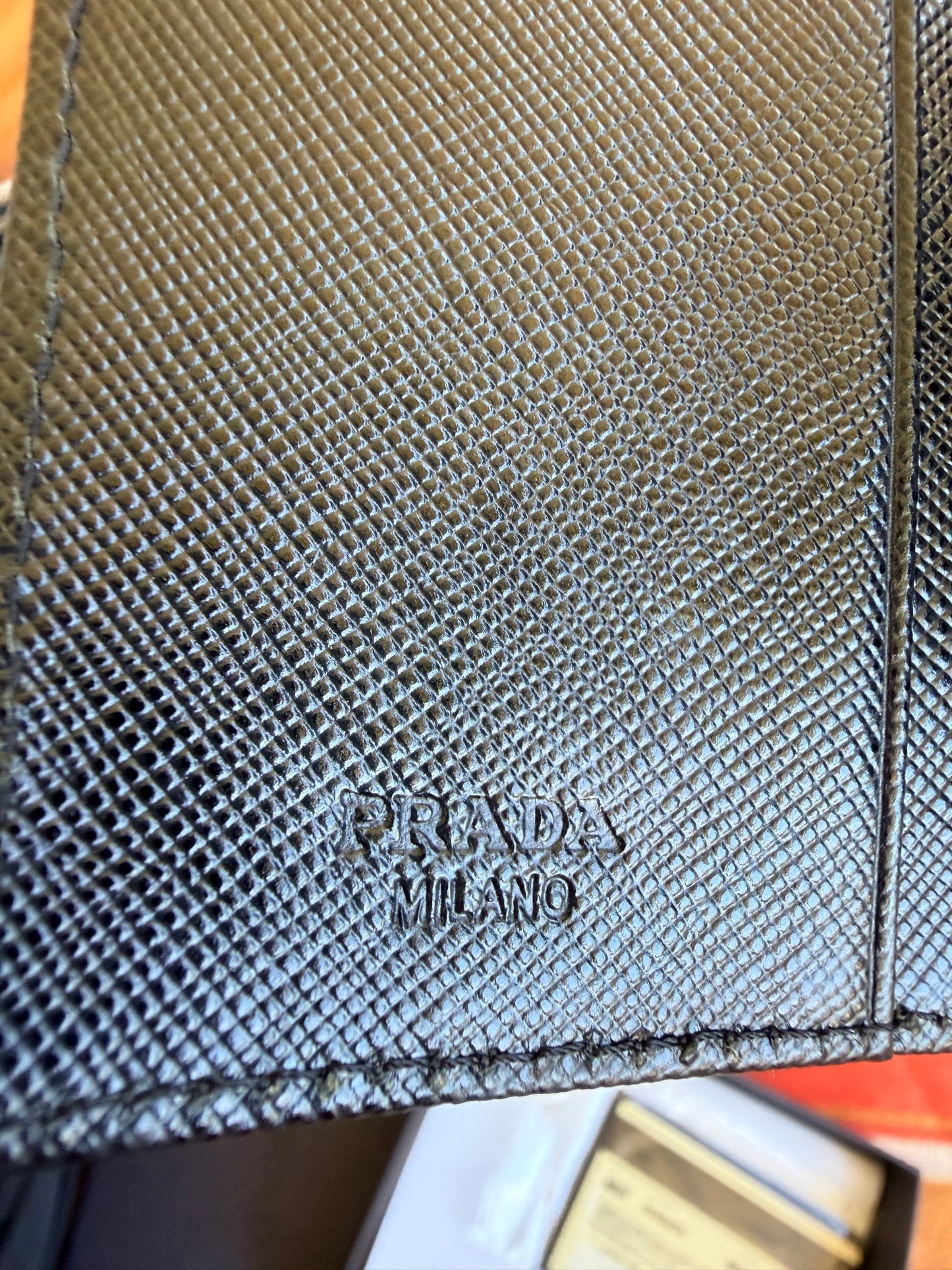 Prada Tessuto trifold wallet in Black Nylon