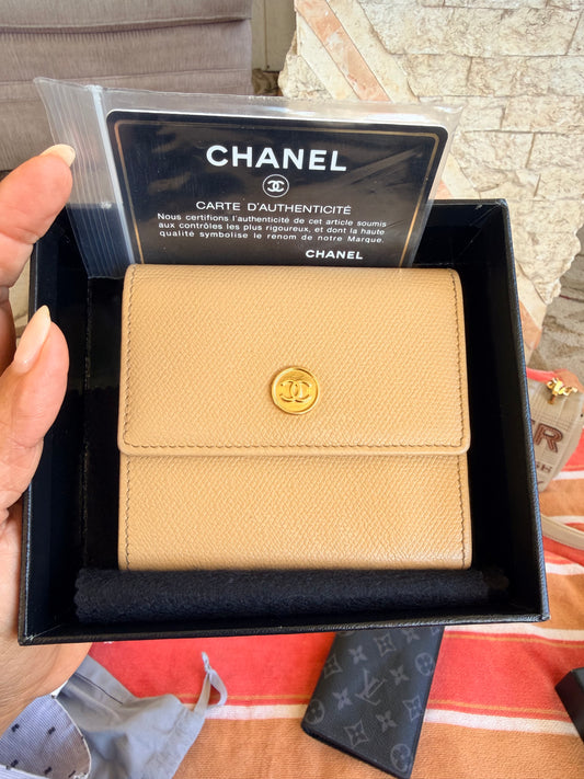 Chanel Beige Caviar Leather