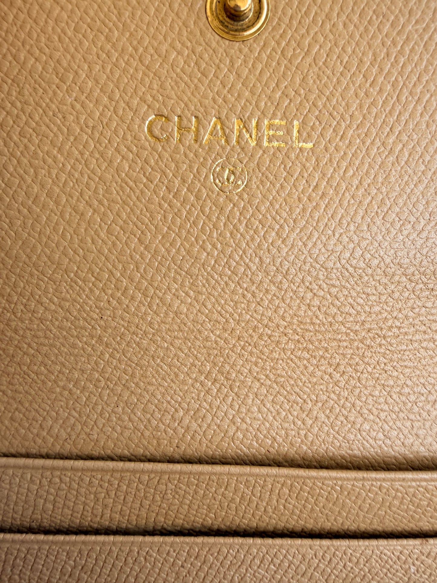 Chanel Beige Caviar Leather