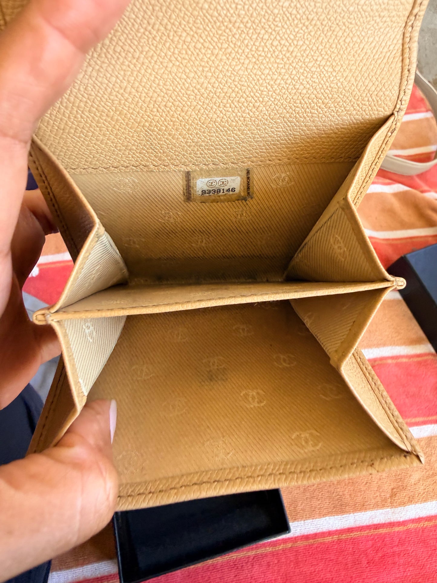 Chanel Beige Caviar Leather