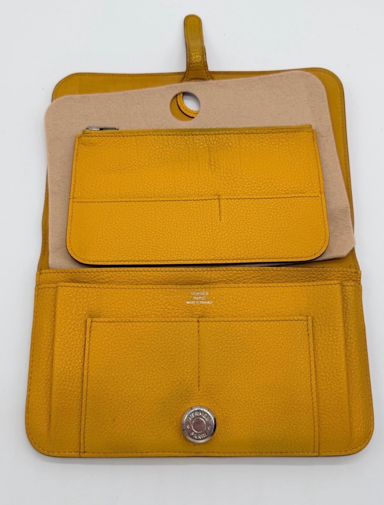 Hermes Dugon Yellow Wallet