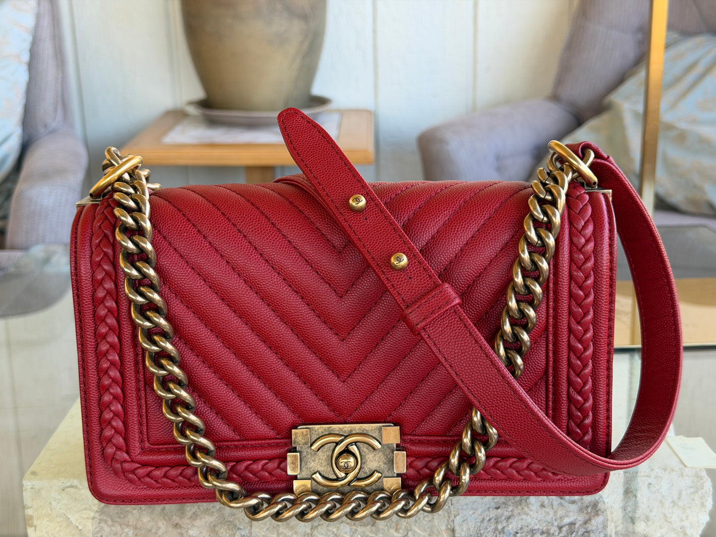 Chanel Chevron Caviar Braided Limited Edition
