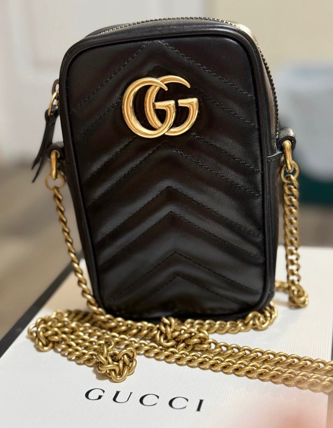 Coming Soon! Gucci Matelassé leather mini GG Marmont