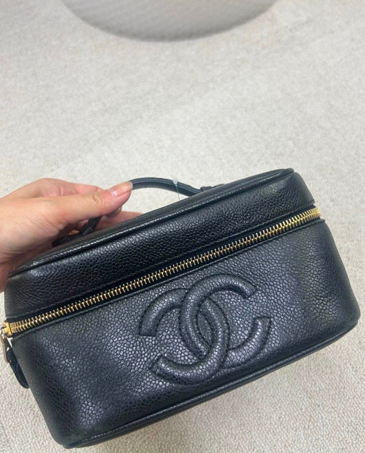Coming Soon! Black Chanel Caviar CC Vanity Cosmetic Case