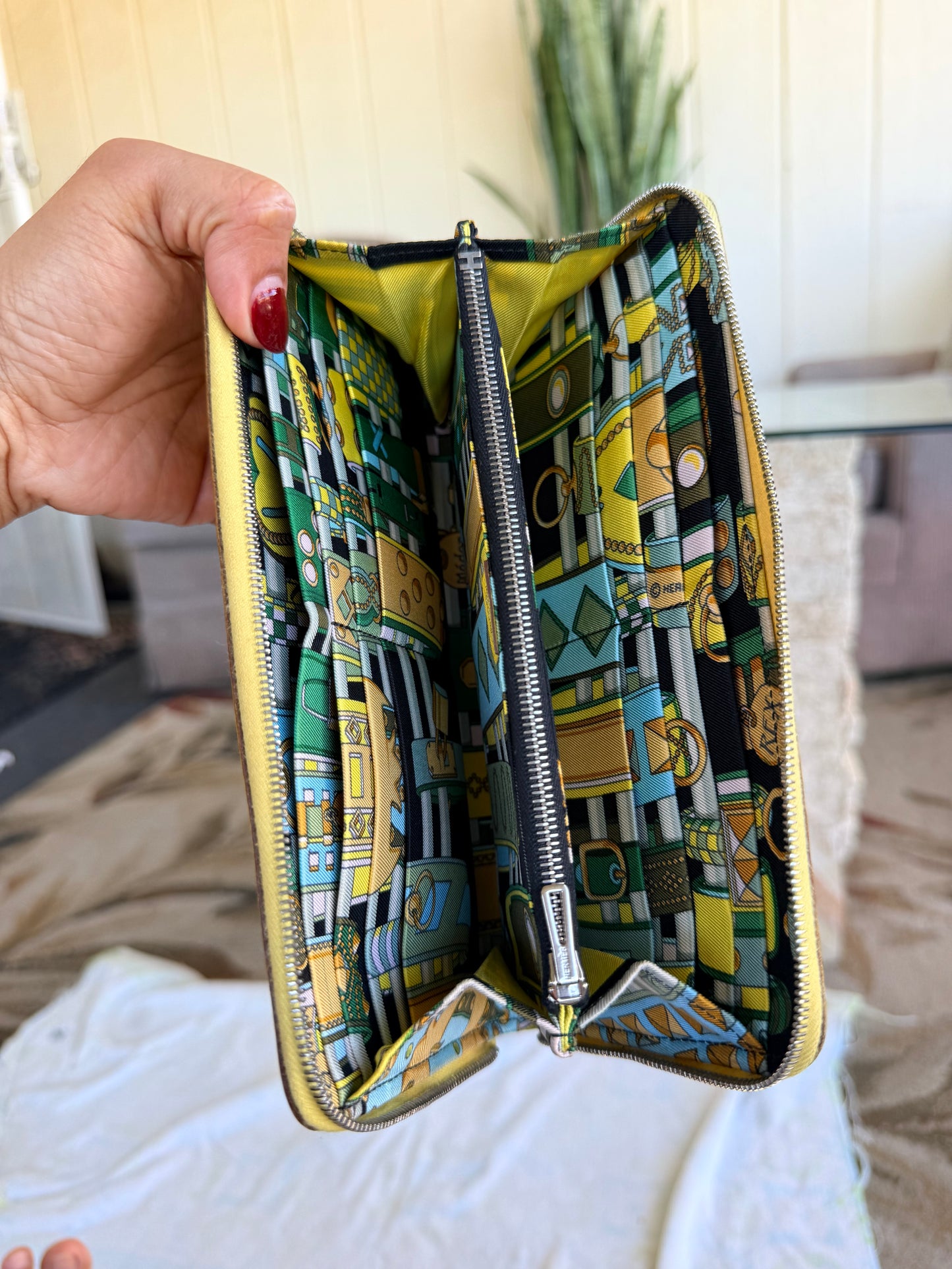 Hermes Azap Silk'In Classique Long Wallet