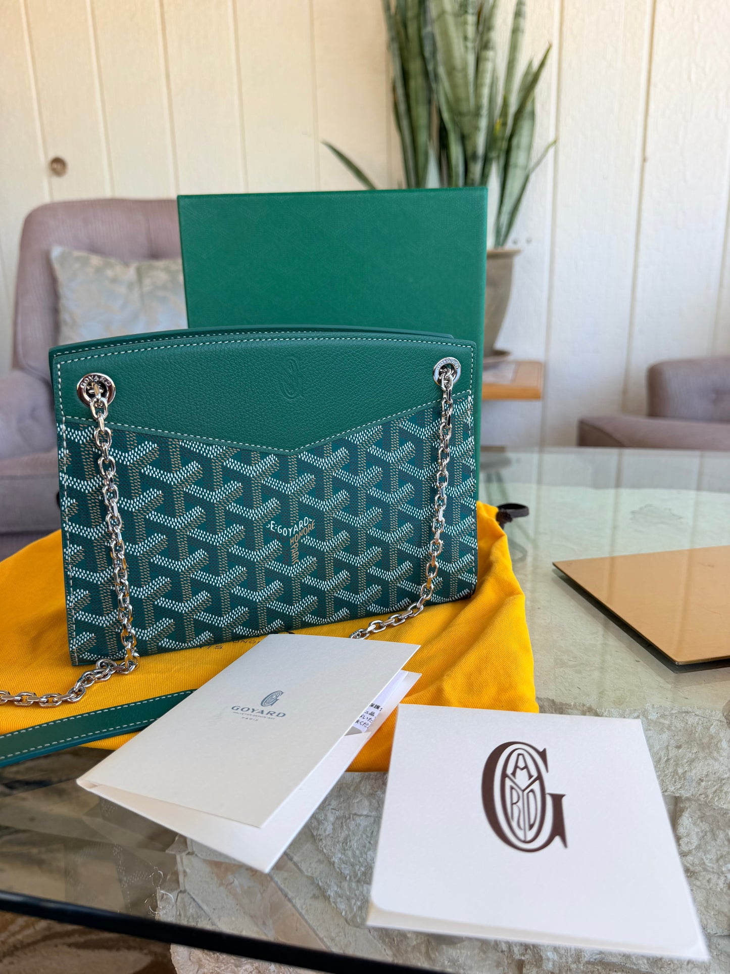 Structured Rouette Chain Shoulder Bag Coated Canvas Mini