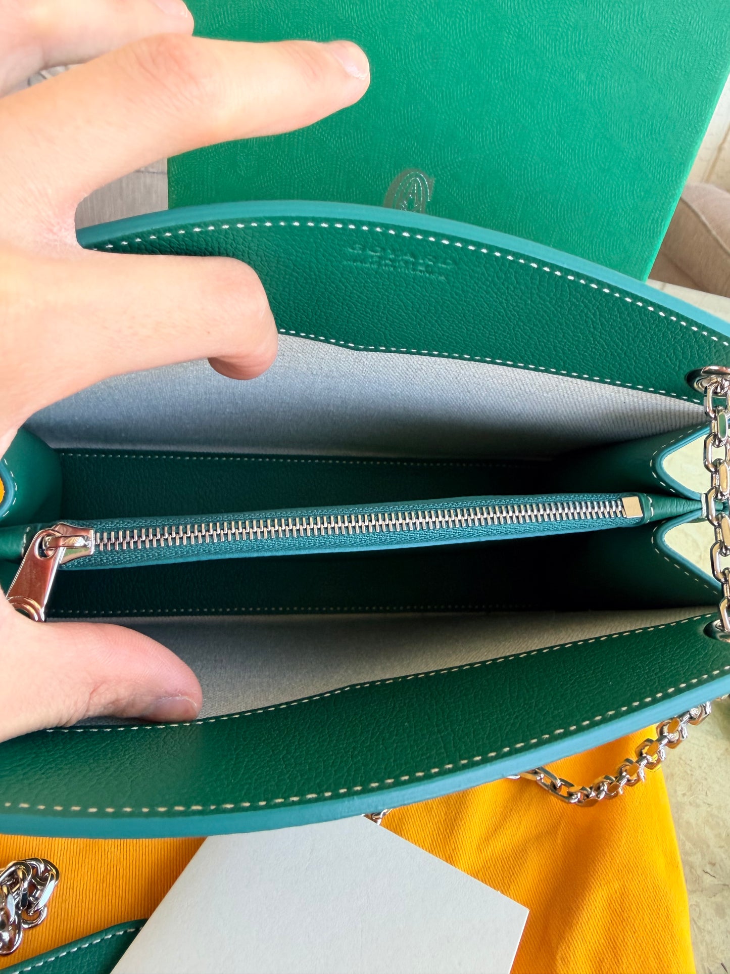 Structured Rouette Chain Shoulder Bag Coated Canvas Mini